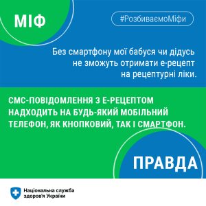Міф про смс-повідомлення з Е-рецептом Міф про смс-повідомлення з Е-рецептом