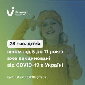 Вакцинація дітей 5-11 років від COVID-19
