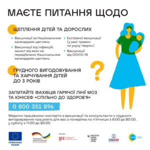Національній гарячій лінії МОЗ-ЮНІСЕФ “Спільно до здоров’я” 1 рік! Національній гарячій лінії МОЗ-ЮНІСЕФ “Спільно до здоров’я” 1 рік!