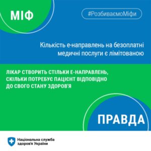 Кількість е-направлень на безоплатні медичні послуги