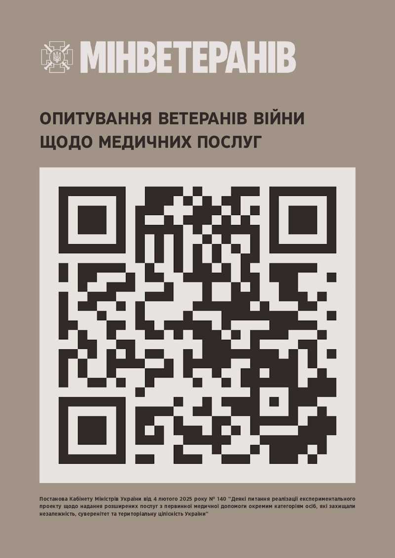 Опитування ветеранів війни щодо медичних послуг